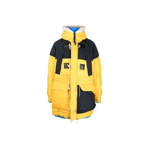 Sacai совместный бренд Желтый Мужской Пуховик