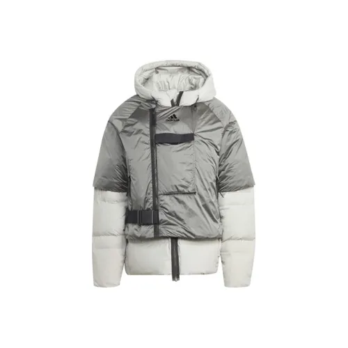 Adidas Металлический Серый Мужской Пуховик