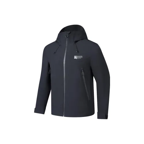 QIAODAN Mountain God Series Горный многофункциональный Hiking Outdoor Приключение Твердая оболочка Ветровка Унисекс Черный