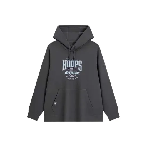 XTEP Sports Life Collection Basketball Collection Толстовка Мужская Сумка-полумесяц Серый