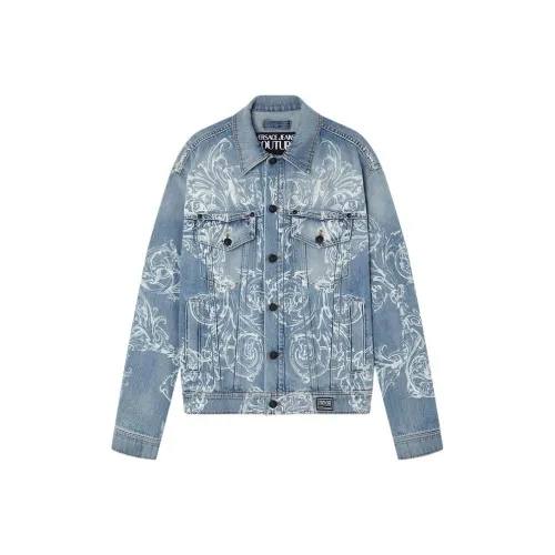 VERSACE JEANS COUTURE Джинсовая куртка мужская синяя