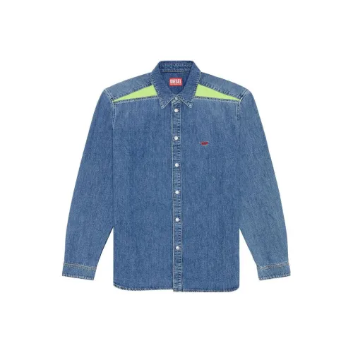 DIESEL Светло-синие мужские джинсовые куртки