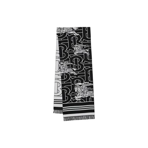 Шарфы Burberry Wool Knit Мужские Черные