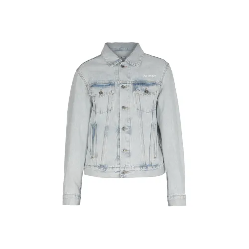 Off Белый SS22 Синий Мужской Джинсовые куртки