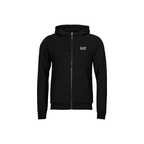 EMPORIO ARMANI EA7 FW24 Куртки и Пальто Мужской Черный