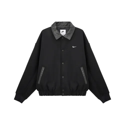 Nike Solo Шерсть VARSITY Куртки и Пальто Мужской Черный Белый