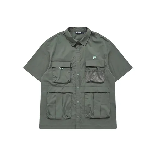 FILA FUSION Trending Street Series Куртка Мужская Army Бархат Зеленый