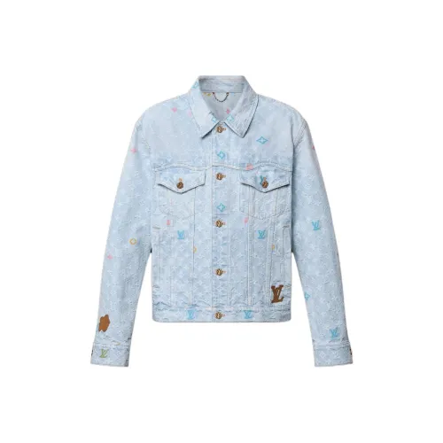 LOUIS VUITTON MONOGRAM DENIM Куртка Куртки Пальто Мужской Синий