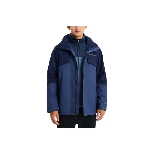 Columbia совместный бренд Водонепроницаемый Ветрозащитный Легкий Водоотталкивающий ветровка Унисекс Морской синий