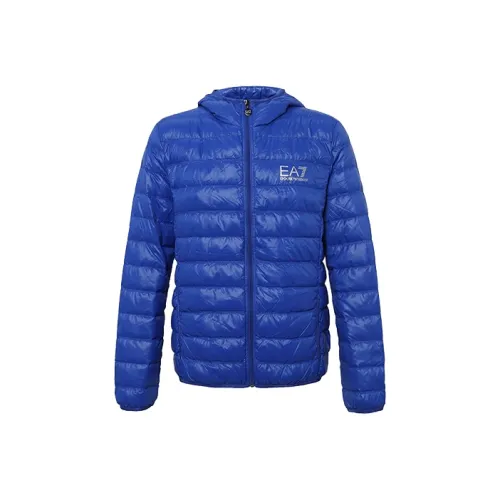 EMPORIO ARMANI EA7 Пуховик Зимний Мужской Синий