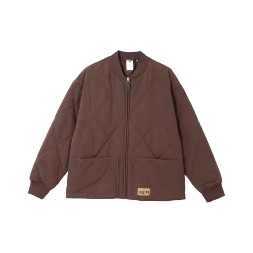 PUMA Ретро REVERIE PADDED BOMBER Куртки и Пальто Унисекс Кофейный Коричневый