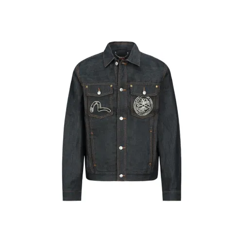 EVISU Темно-синий Мужские Джинсовые Куртки