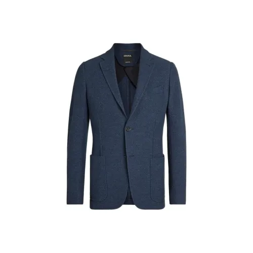 Ermenegildo Zegna Marine Blue Мужские Деловые Костюмы