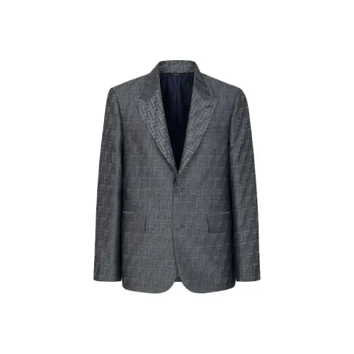 FENDI Бизнес-костюм пальто мужской синий