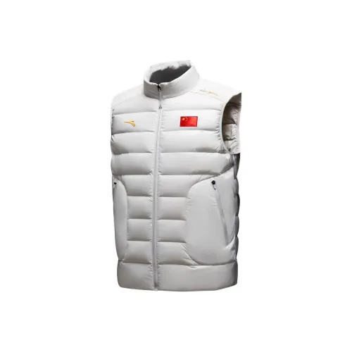 Anta Песочный с текстурой Серый Унисекс Пуховый жилет