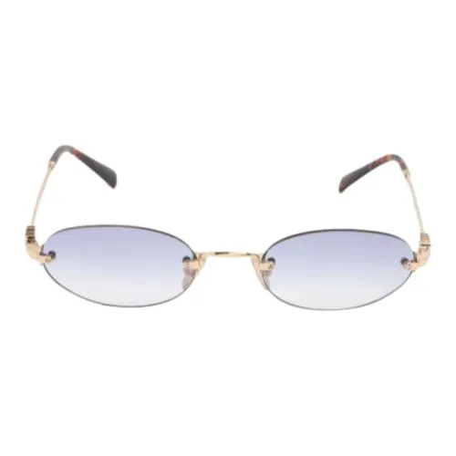 MIU MIU Металл Кошачий глаз Солнцезащитные очки Женские Золото