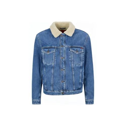 Hugo Boss Blue Men's Denim Jackets Hugo Boss Синий Мужской Джинсовые Куртки