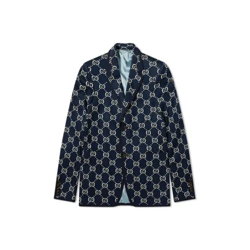 GUCCI Бизнес-костюм Куртка Мужская Морской Синий