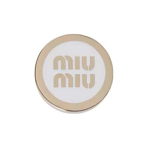 MIU MIU Металл Эмаль Броши Женские Золото