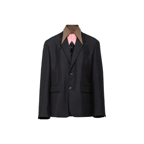 PRADA Синий Мужской Деловой костюм