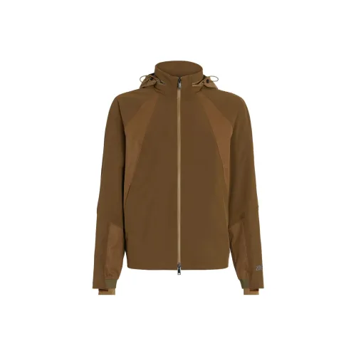 Zzegna Мужские куртки темно-оливково-зеленого цвета