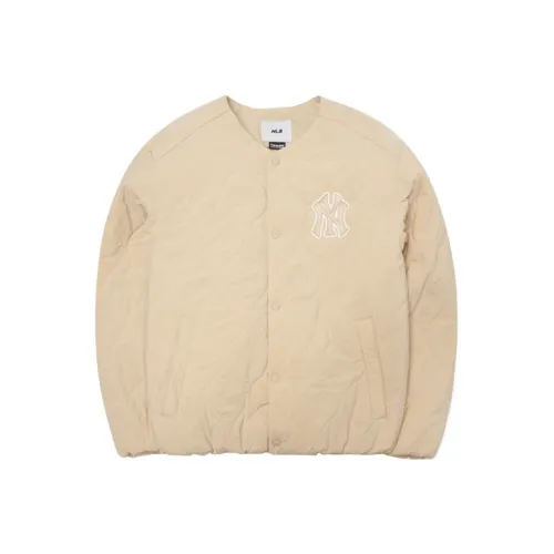 MLB Нью-Йорк Янкис Бежевые Унисекс Объемные Куртки (Пуфы)