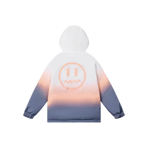 BEASTER Пуховик Зимний Унисекс Белый Серый Розовый Фиолетовый Градиент