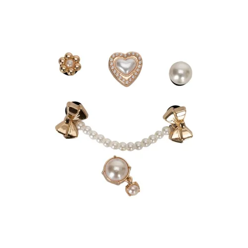 Crocs Акриловые аксессуары для обуви Унисекс Золото