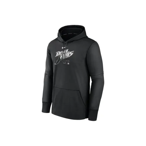 nike x MLB Tampa Bay RaysTherma FW24 Аутентичная коллекция Practice Dri Fit толстовка мужская черная