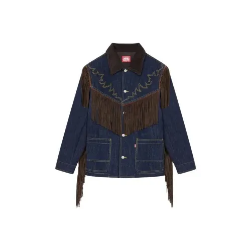 KENZO Джинсовый синий Унисекс Джинсовые куртки