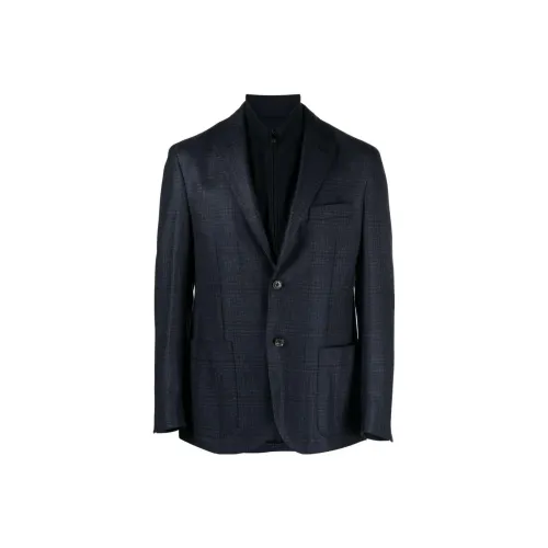 Corneliani Синий Черный Мужской Деловой костюм