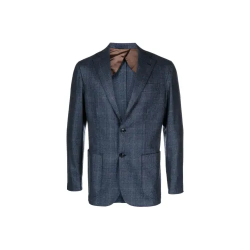 BARBA Бизнес-костюм пальто мужской синий