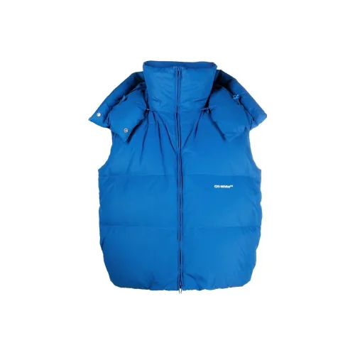 Off Белый и синий цвет Мужские жилеты