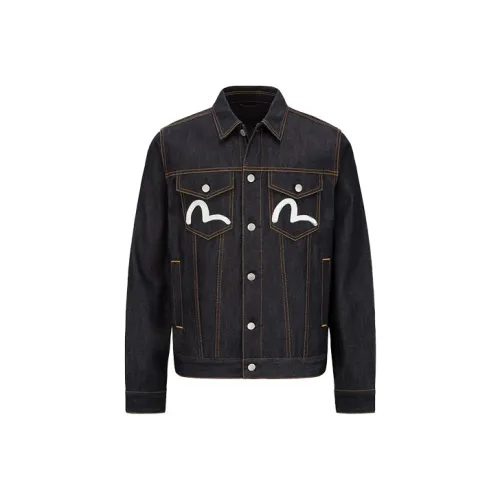 EVISU Джинсовый синий Мужской Джинсовые куртки