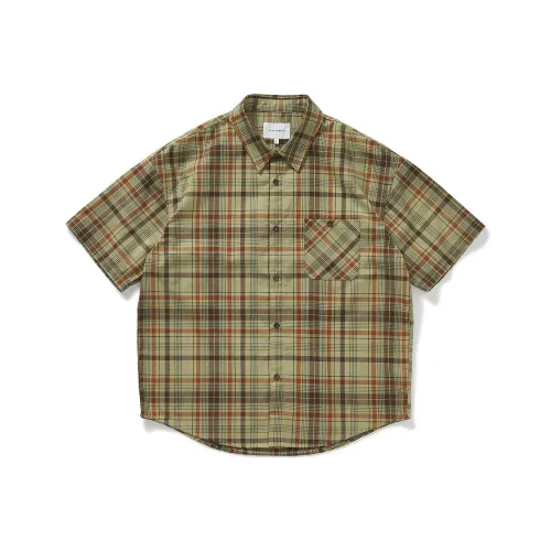 714STREET Рубашка Унисекс Желтая Клетка