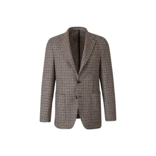 Canali FW23 Бизнес-костюм Пальто Мужской Многоцветный