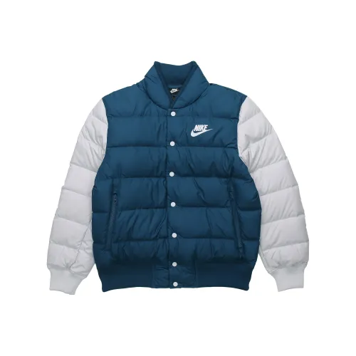 Nike Белый Синий Мужской Пуховик
