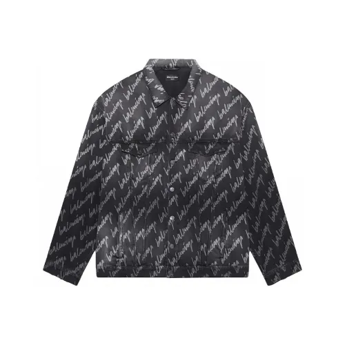 Balenciaga Allover SS22 Denim Jacket Men's Gray