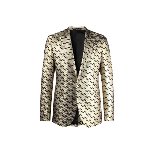 VERSACE Бизнес костюм пальто мужской светлый золото