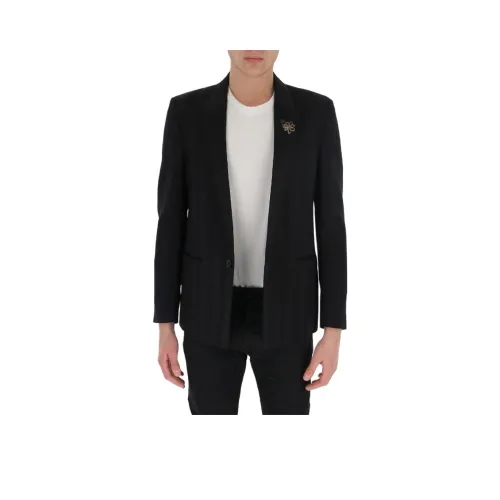 SAINT LAURENT Бизнес-костюм пальто мужской черный