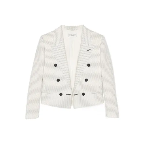 SAINT LAURENT SS22 Бизнес-костюм Куртка Мужская Экрю