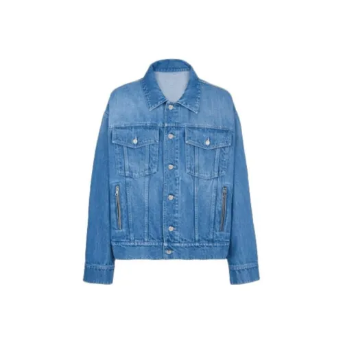 BALMAIN Blue Men's Denim Jackets BALMAIN Синий Мужские Джинсовые Куртки
