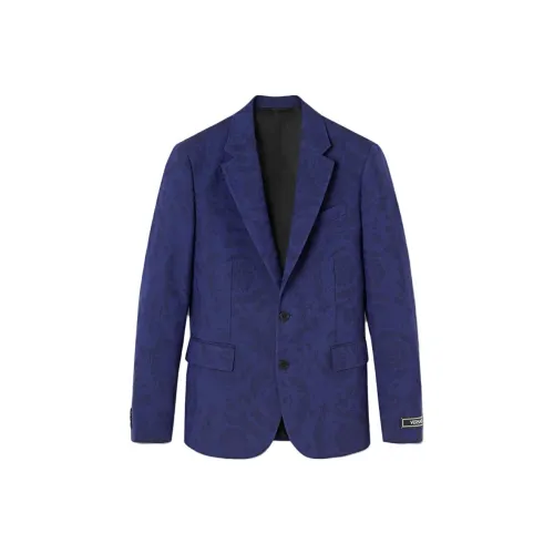 VERSACE Бизнес костюм пальто мужской синий