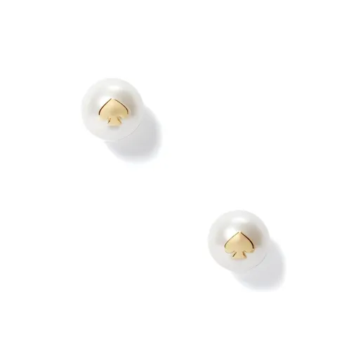 Kate Spade Металл Пластик Жемчужный Кубический цирконий Серьги-гвоздики Women's White