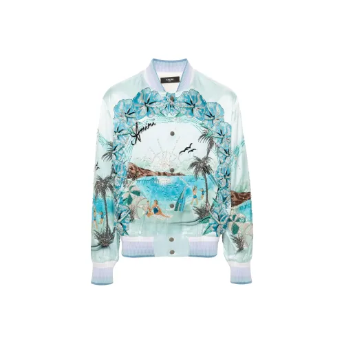 AMIRI FW24 Куртки и Пальто Мужской Светло-зеленый Бирюзовый Синий Зеленый