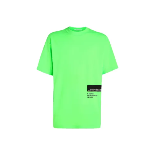 CALVIN KLEIN T-рубашка мужская неоновый зеленый версия для Европы
