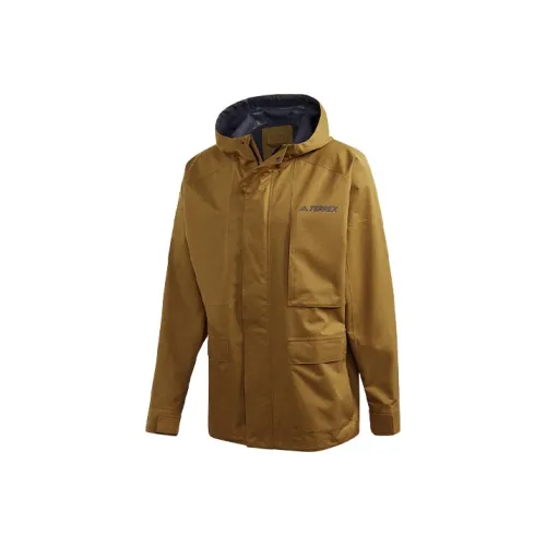 adidas outdoor Поход Водонепроницаемый And Ветрозащитный Ветровка Мужской Земляной желтый