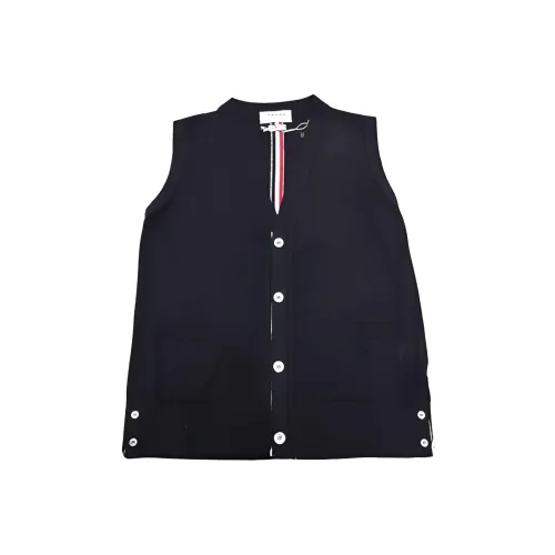 THOM BROWNE Мужские жилеты морского синего цвета