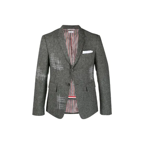THOM BROWNE Men's Business Suits Medium Gray THOM BROWNE Мужские деловые костюмы среднего серого цвета