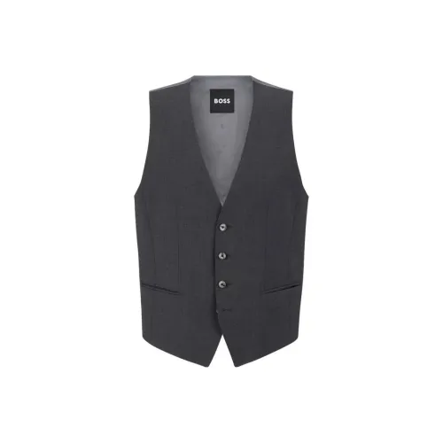Hugo Boss Темно-серый Мужской жилеты